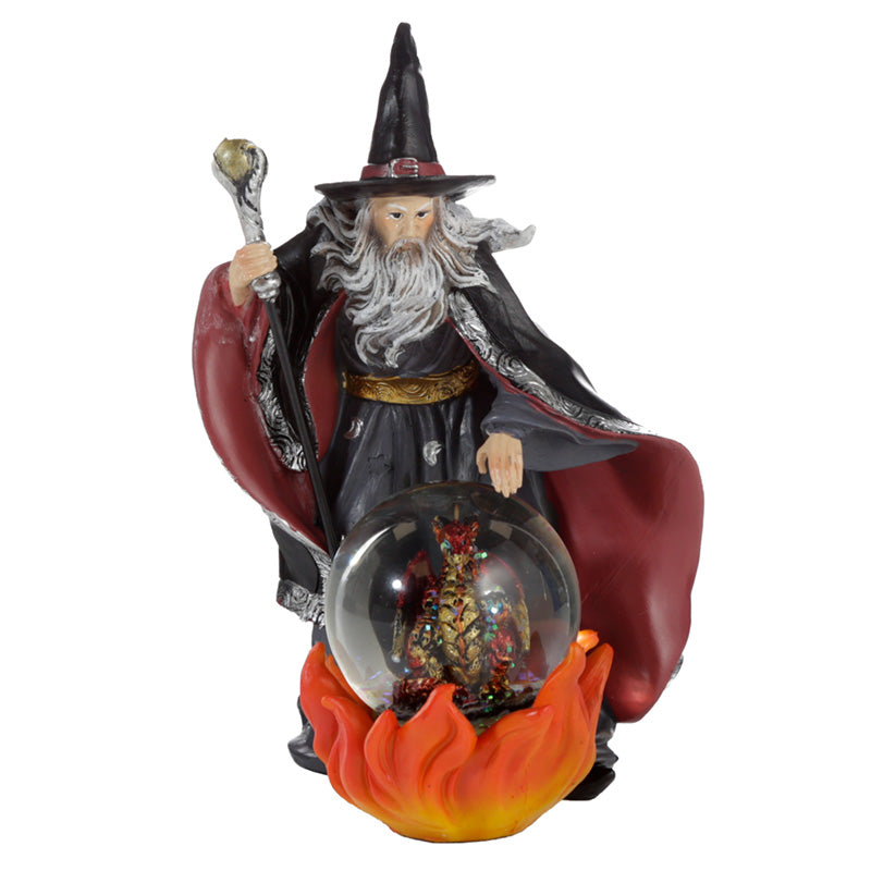 Spirit of the Sorcerer - Fire Dragon Wizard inc. Snow Globe/Waterball
