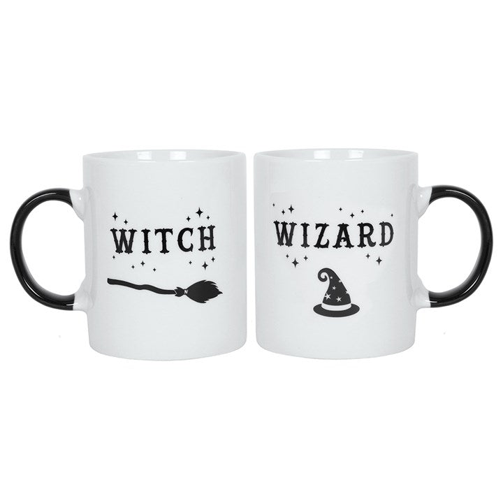Witch and Wizard Couple Mug Set