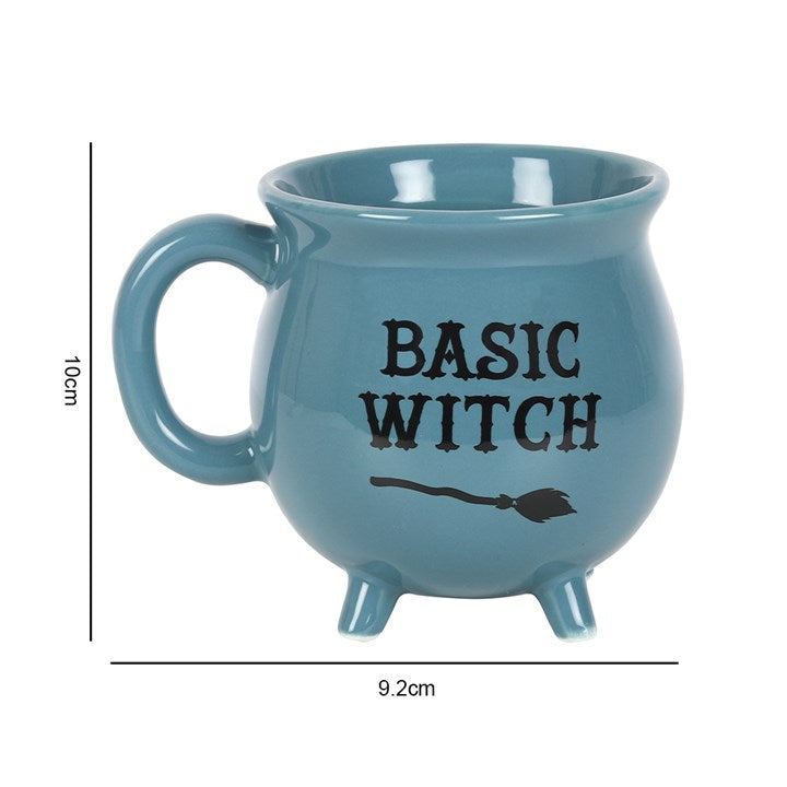 'Basic Witch' Blue Cauldron Mug