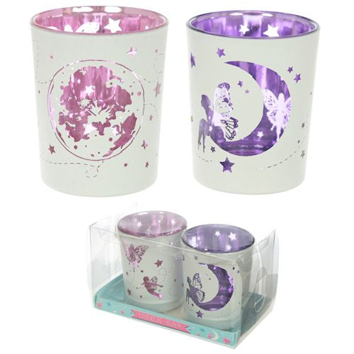 Set of 2 Fairy Moonlight Tealight Holders