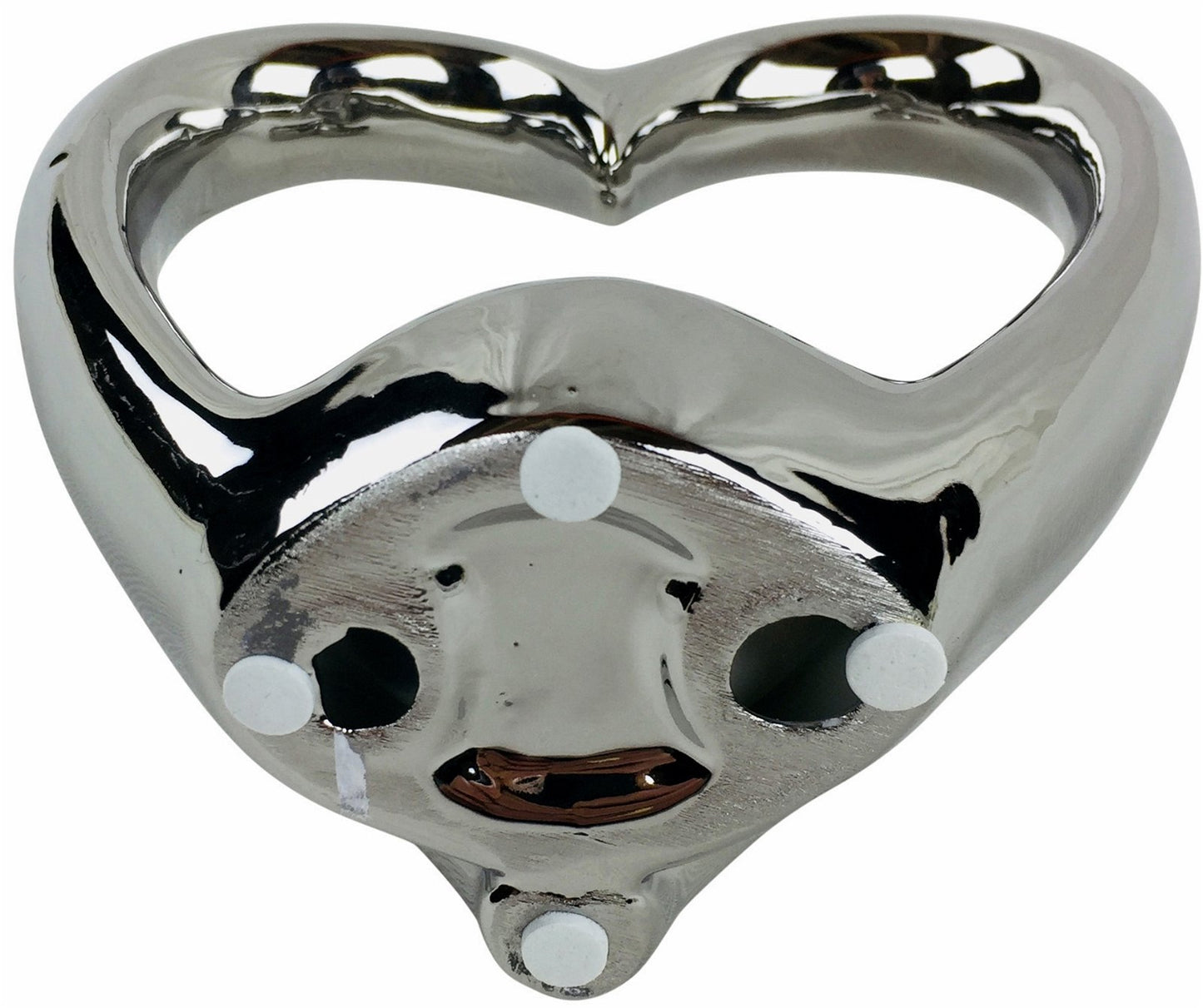 Silver Double Heart Tealight Holder