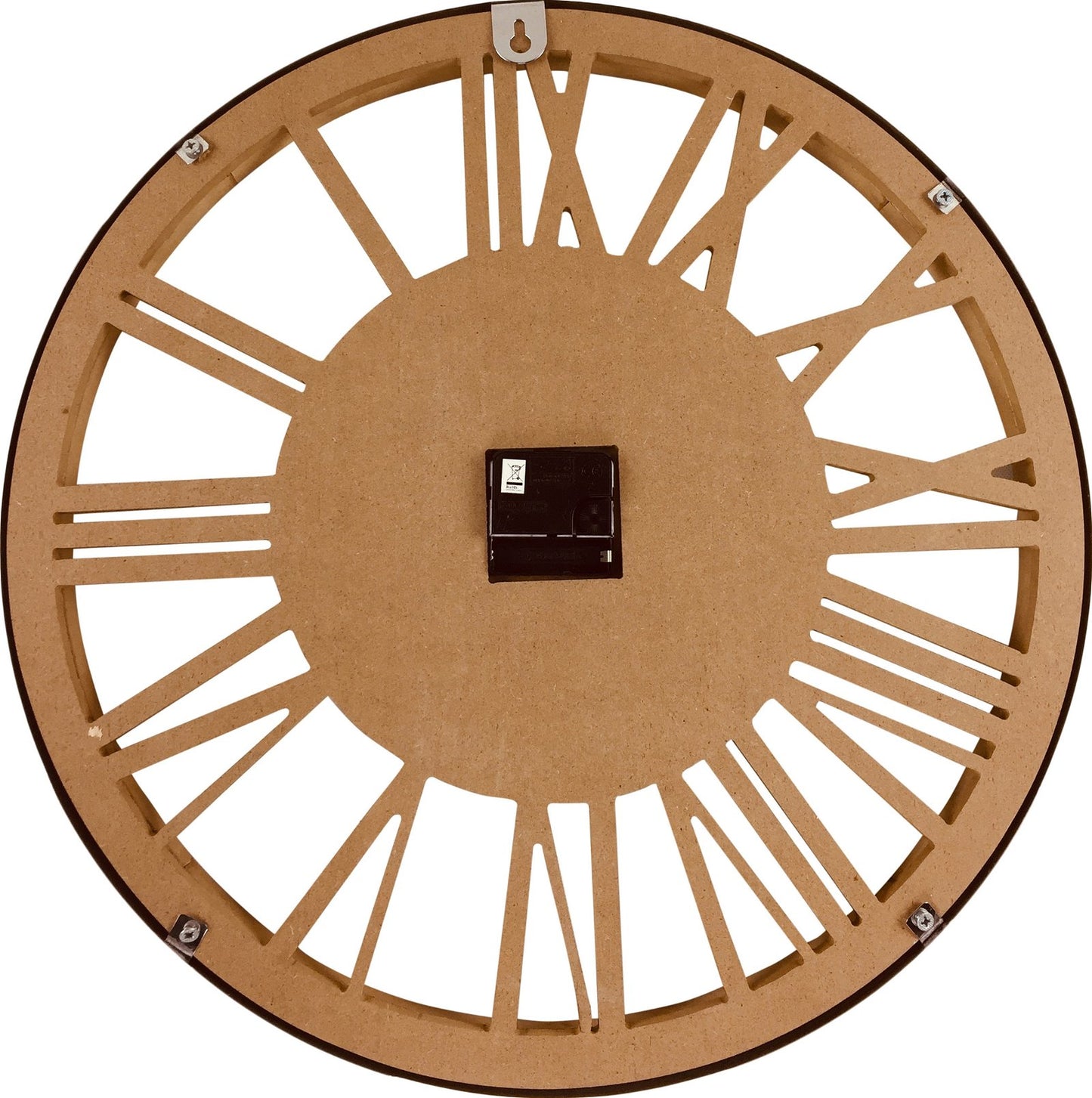 Wooden Clock With Glass Cover 48cm - UK Only