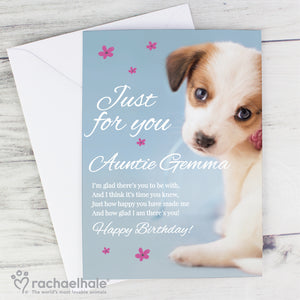 Any Occasion Personalised 'Just for You' Puppy Card