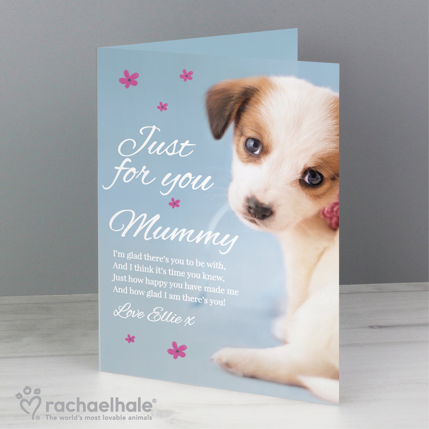 Any Occasion Personalised 'Just for You' Puppy Card