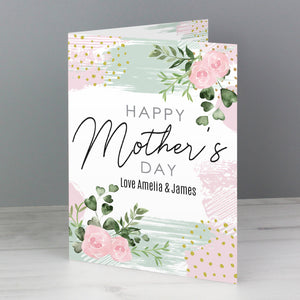 Personalised Abstract Rose Mother's Day Card