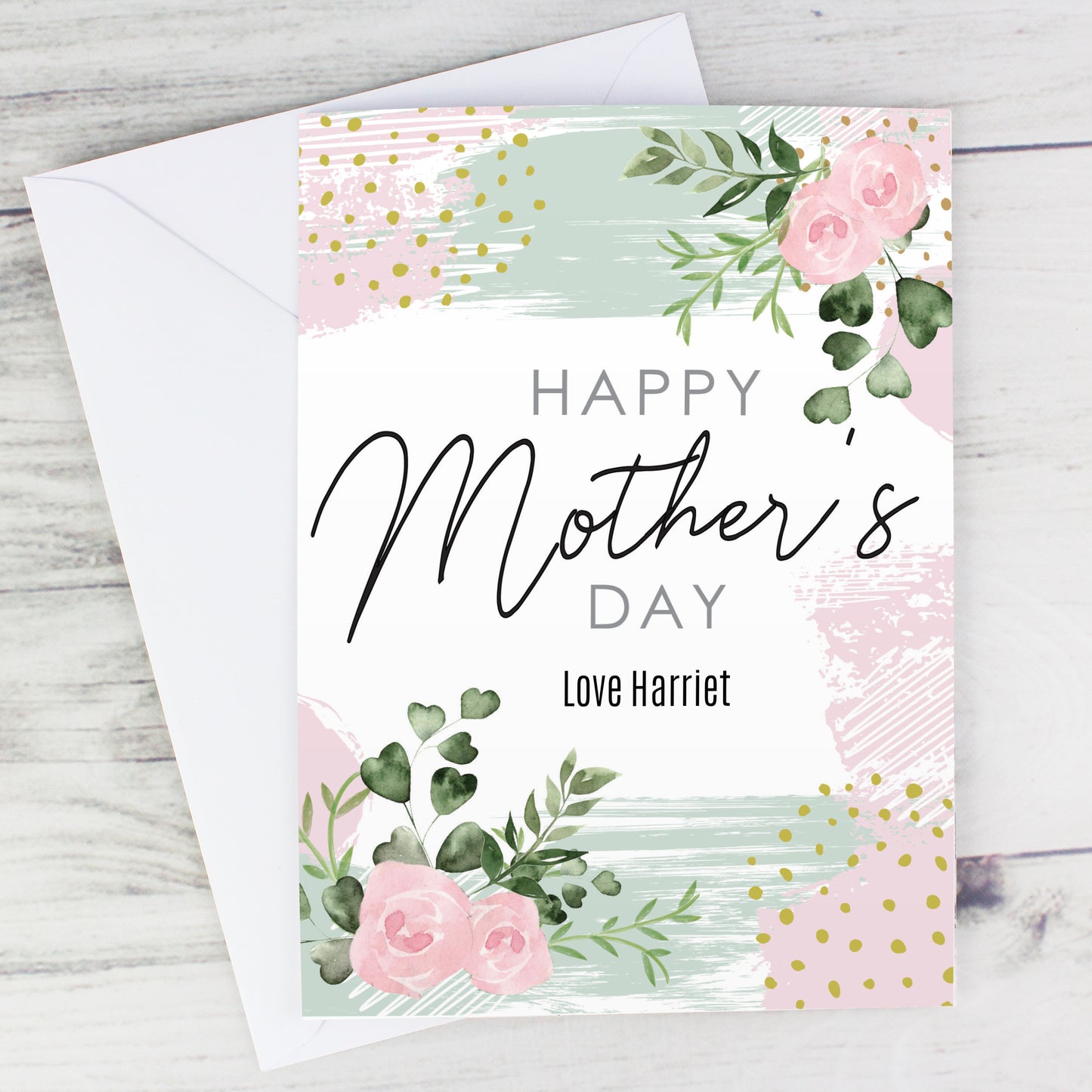 Personalised Abstract Rose Mother's Day Card