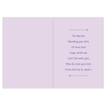 Personalised Paper Hug (From Afar) Card - Available in Blue/Pink/Grey