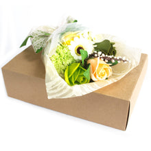 Boxed Soap Flower Bouquet - Greens