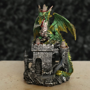 Backflow Incense Burner - Dragons Castle (Green or Purple)