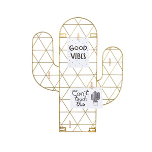 Cactus Wire Wall Grid Hanging Card Holder