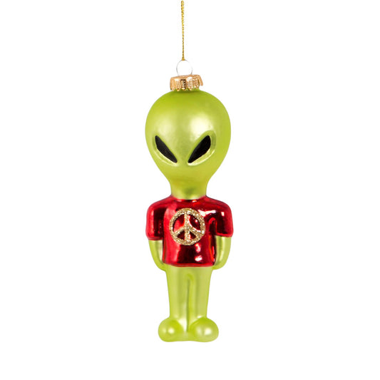 Alvin the Alien Glass Christmas Tree Decoration