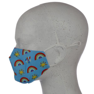 Rainbow, Sun and Showers Reusable Face Mask (Small - Child)