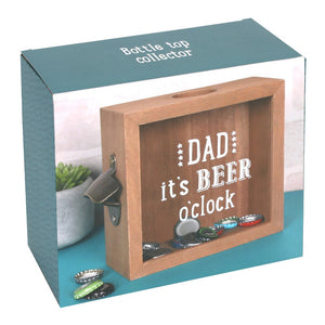 'Dad, It's Beer O'Clock' Bottle Top Collector and Opener