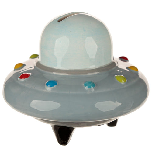 Ceramic Space Ship Money Box