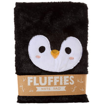 Adoramals Fluffy Plush A5 Notebook - Penguin