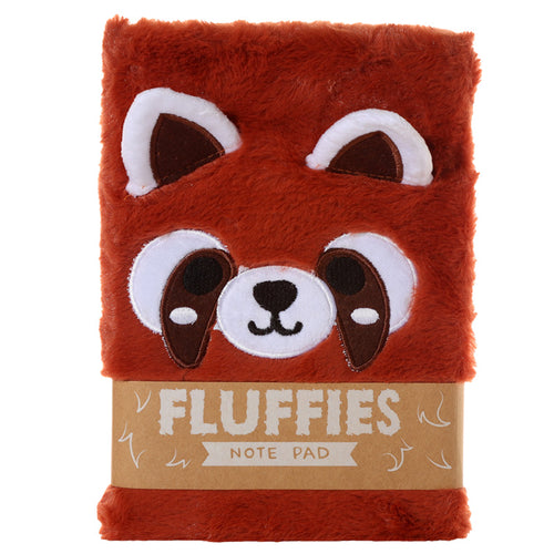 Adoramals Fluffy Plush A5 Notebook - Red Panda