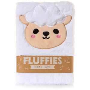 Adoramals Fluffy Plush A5 Notebook - Sheep