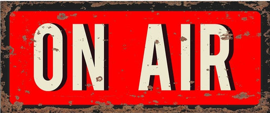 Vintage Metal Sign - 'On Air Recording' Sign