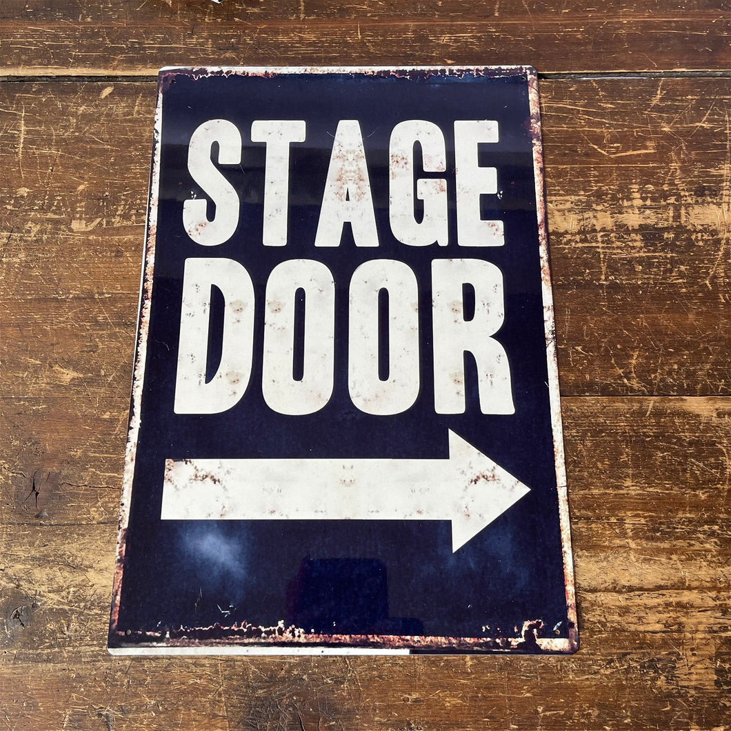 Vintage Metal Sign - Stage Door Metal Wall Sign