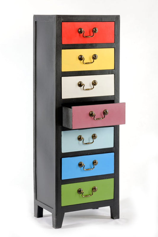 Rainbow Tall Cabinet with 7 Drawers - UK Only
