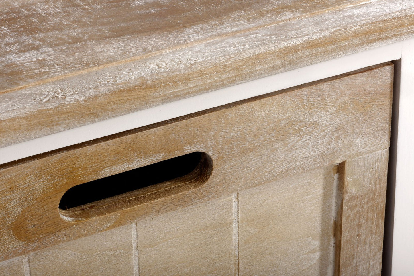 White Wooden Cabinet with 2 Drawers (38 x 28 x 48cm) - UK Only