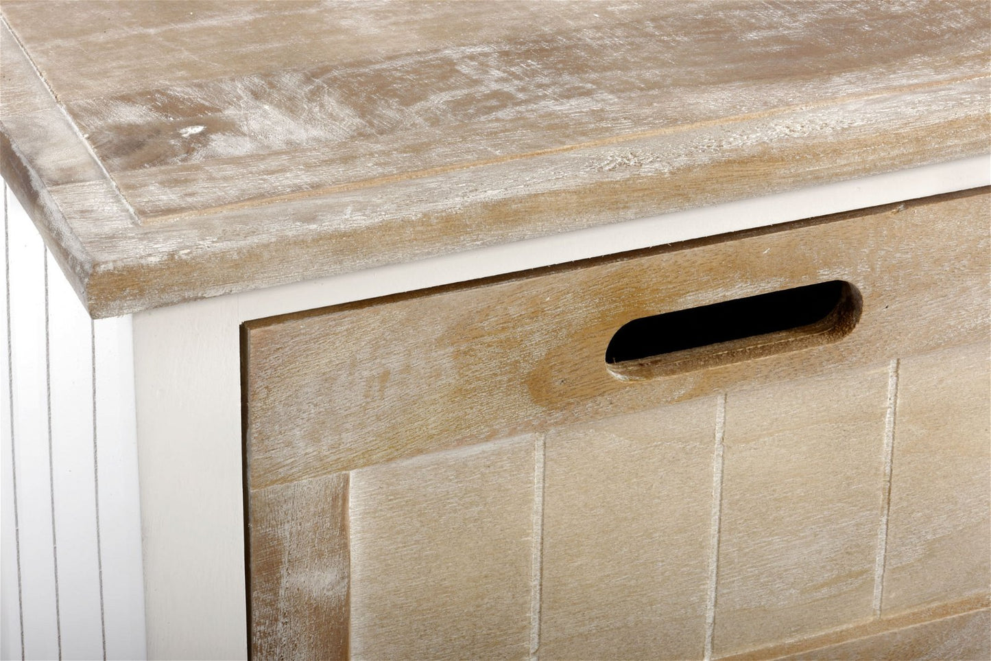 White Wooden Cabinet with 2 Drawers (38 x 28 x 48cm) - UK Only