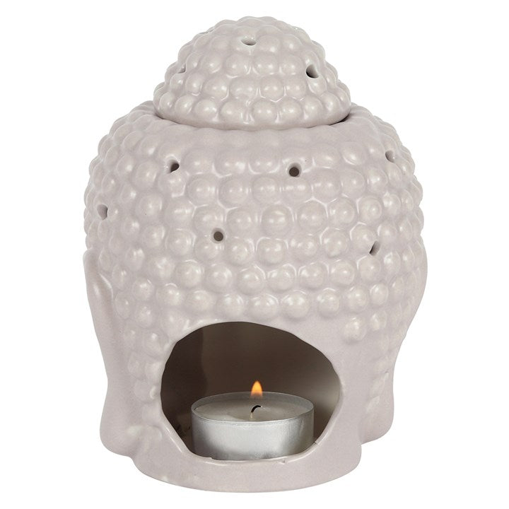 Small Grey Buddha Head Oil/Wax Melt Burner