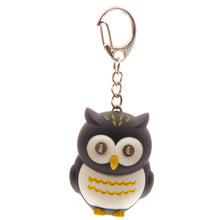 Cute Owl LED Keyring with Sound - Available in Brown, Black and Grey