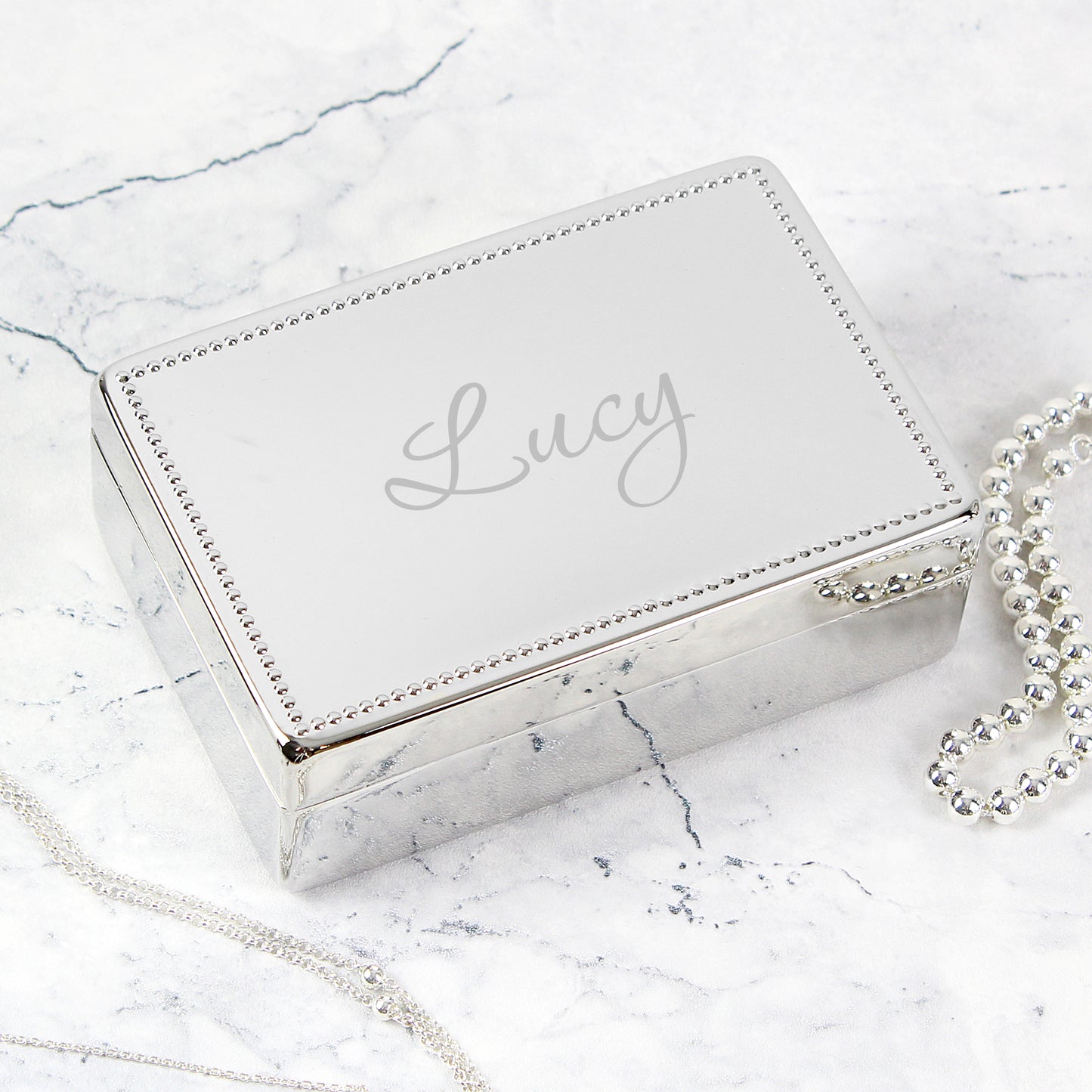 Personalised Rectangular Jewellery Box (Name Only)