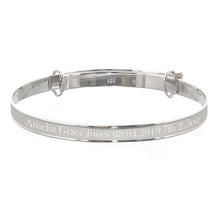 Personalised Sterling Silver Child's Expanding Diamante Star Bracelet