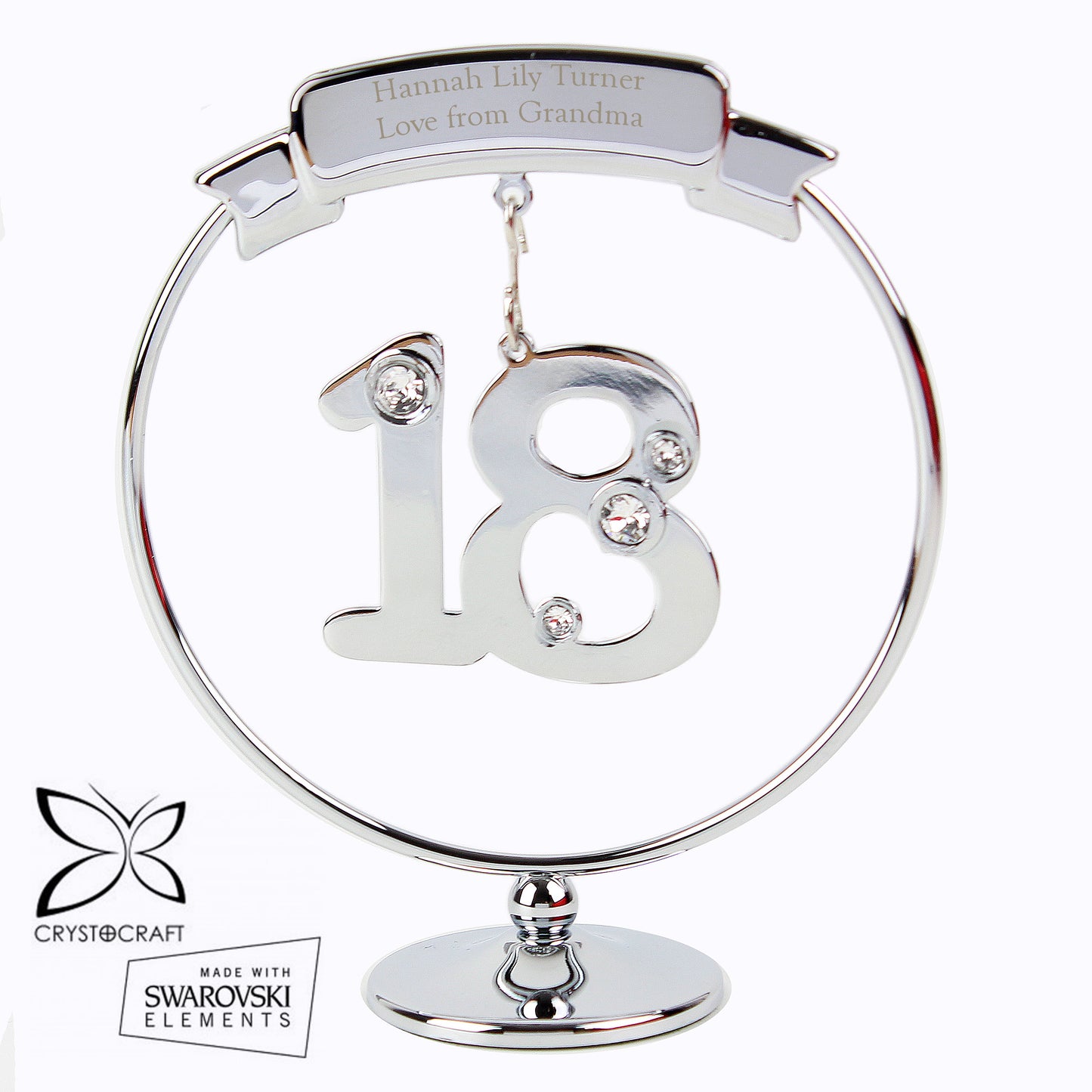 Personalised Crystocraft 18th Celebration Ornament