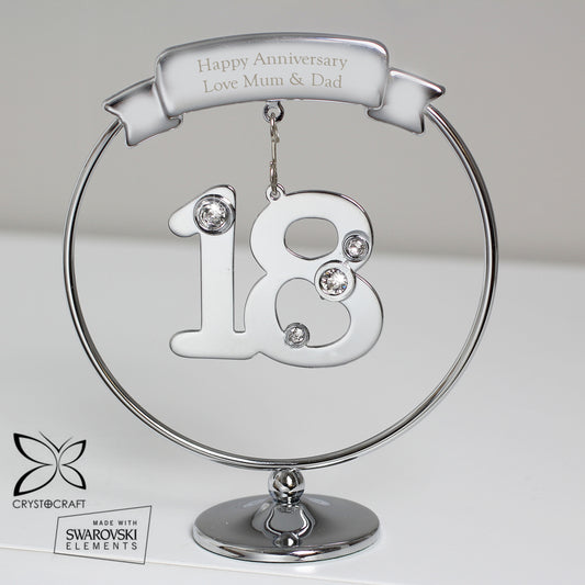 Personalised Crystocraft 18th Celebration Ornament