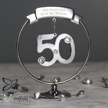 Personalised Crystocraft 50th Birthday or Anniversary Celebration Ornament