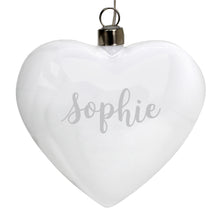 Personalised LED Hanging Glass Heart