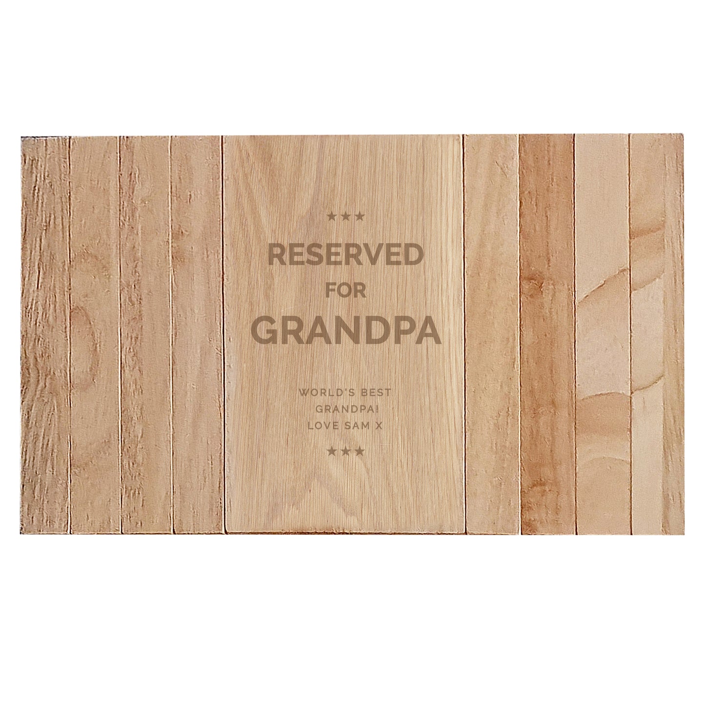 Personalised 'Reserved For' Wooden Sofa Tray