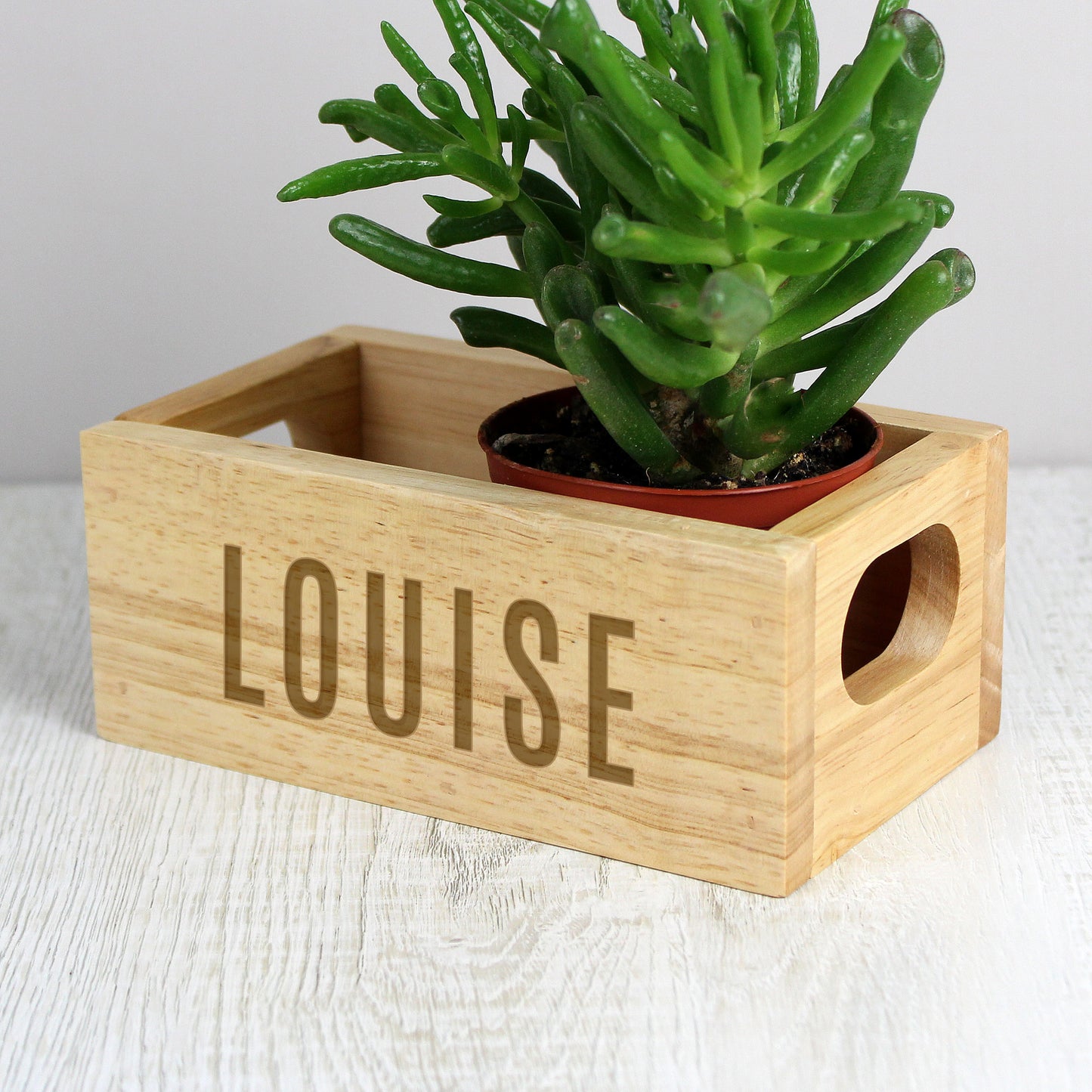 Personalised Mini Wooden Crate - Name Only