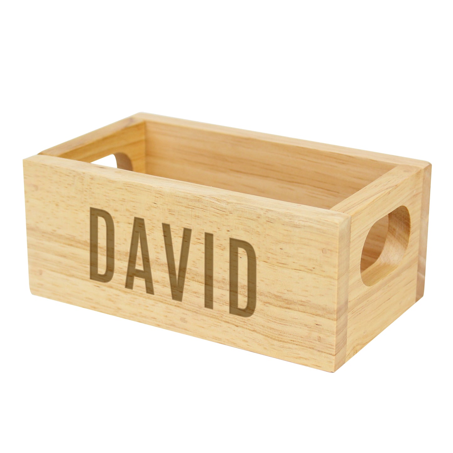 Personalised Mini Wooden Crate - Name Only