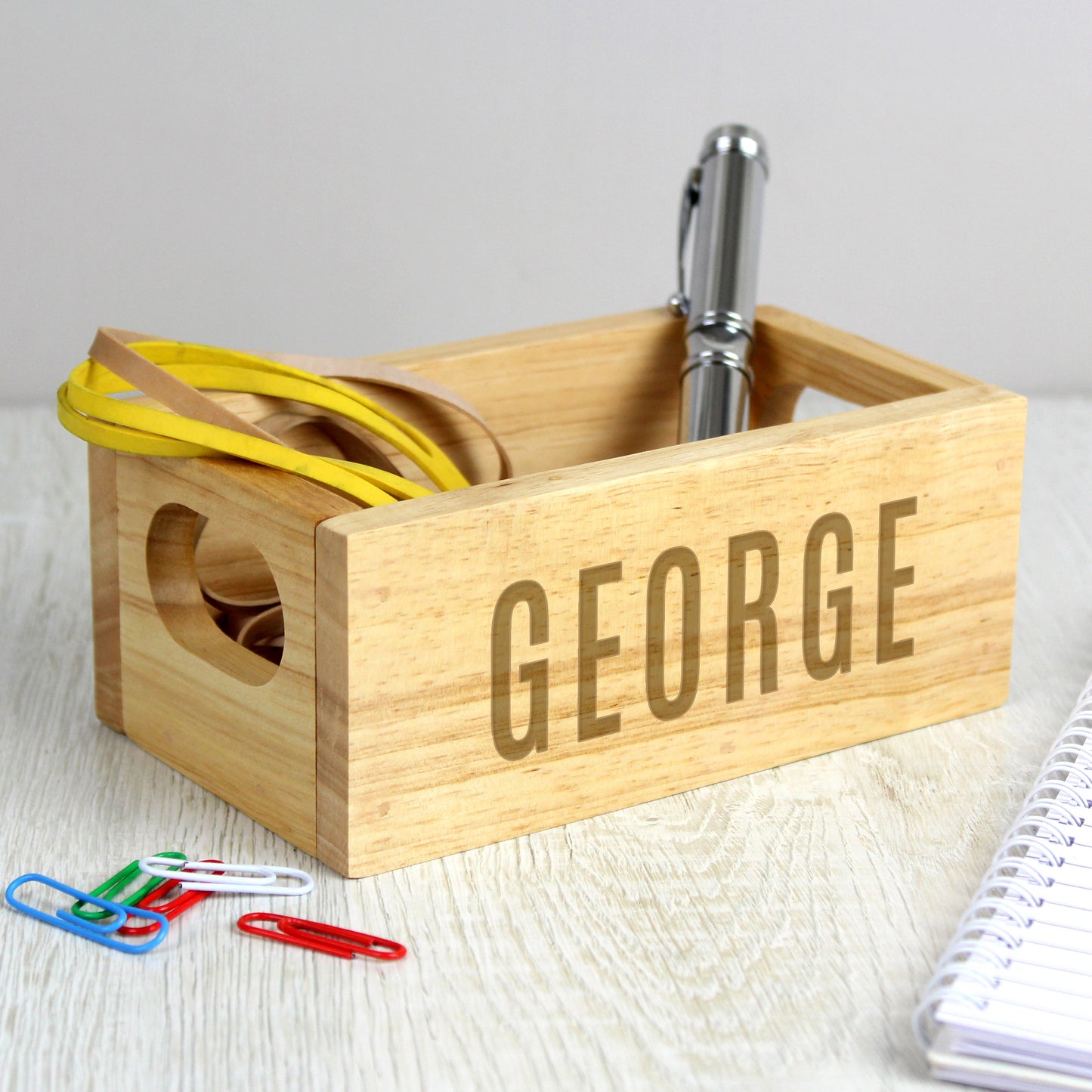 Personalised Mini Wooden Crate - Name Only
