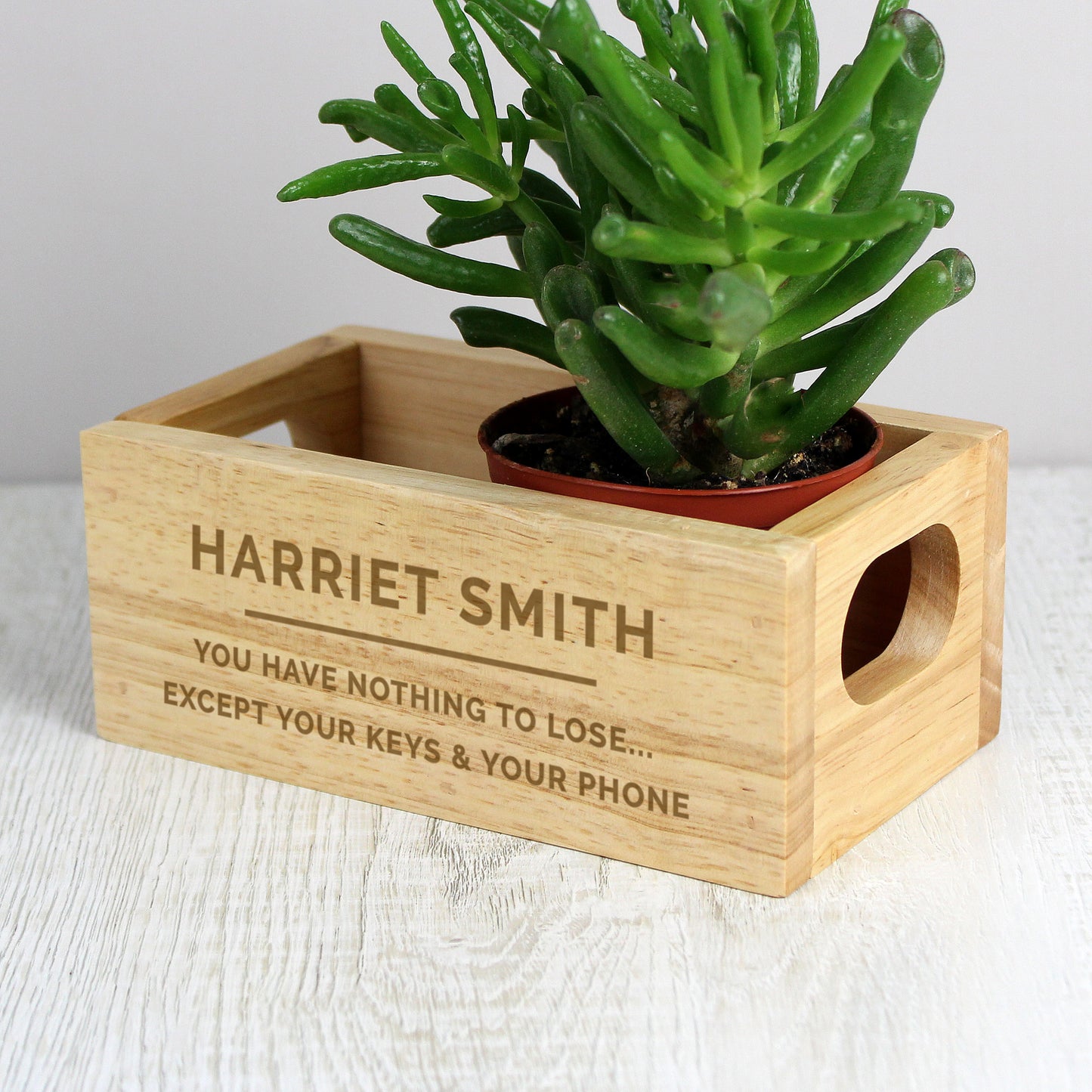 Personalised Mini Wooden Crate - Any Message