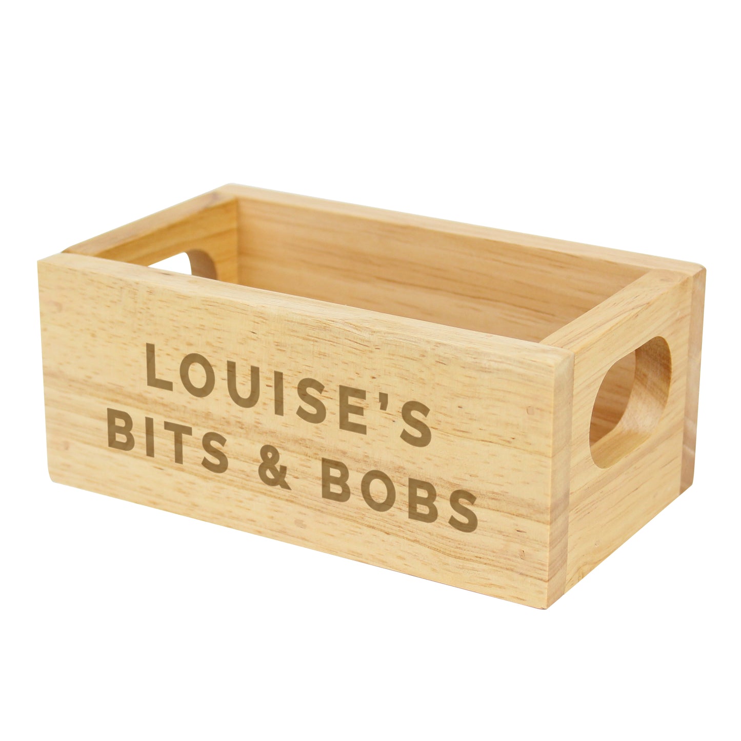 Personalised 'Bits & Bobs' Mini Wooden Crate