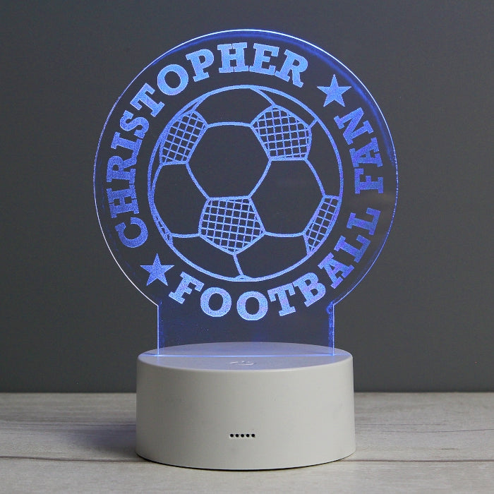Personalised Football LED Colour Changing Night Light