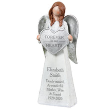 Personalised 'Forever In Our Hearts' Memorial Angel Ornament