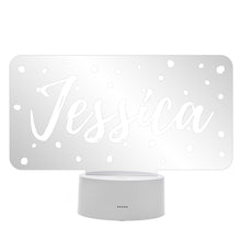 Personalised Name Only Pokka Dot LED Colour Changing Night Light