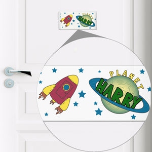 Personalised Space Door Plaque