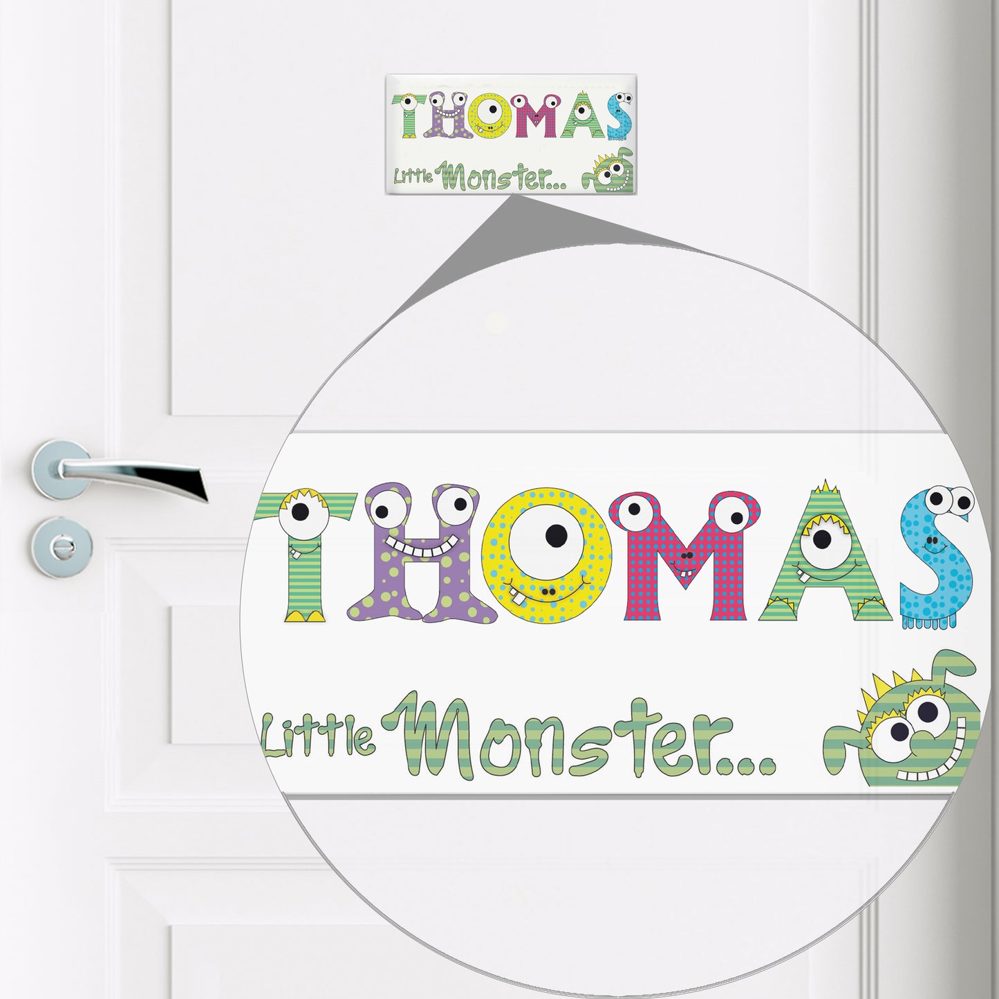 Personalised Little Monster Door Plaque