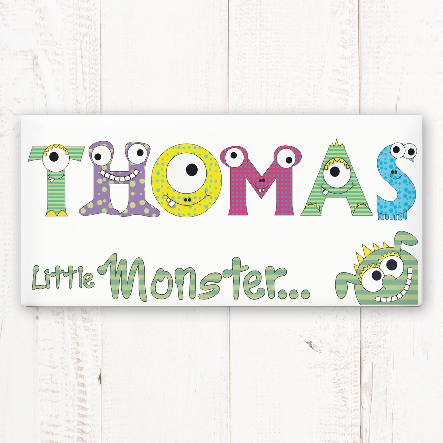 Personalised Little Monster Door Plaque