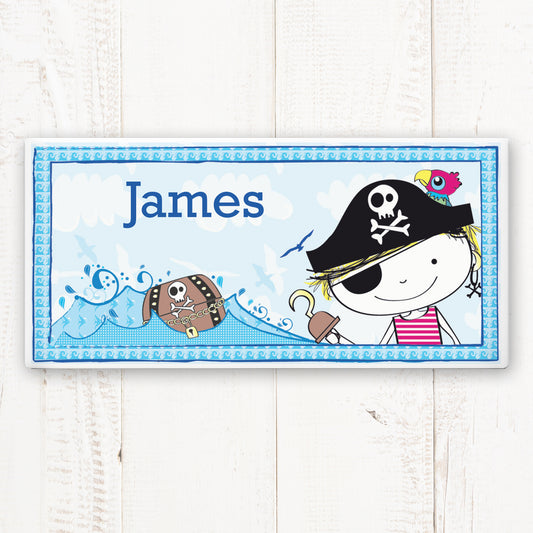 Personalised Pirate Ceramic Door Plaque