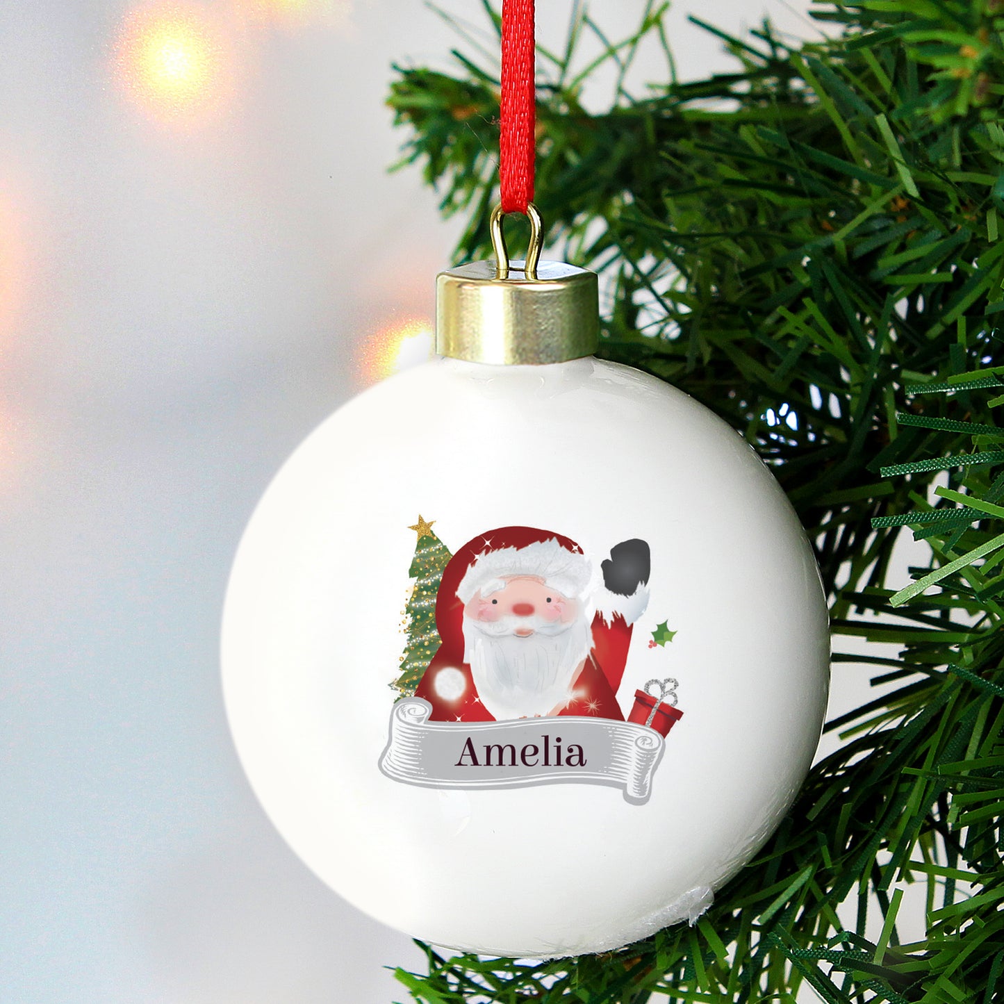 Personalised Santa Claus Christmas Bauble - Updated Design for 2022