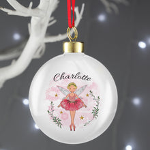 Personalised Sugar Plum Fairy Ceramic Christmas Bauble