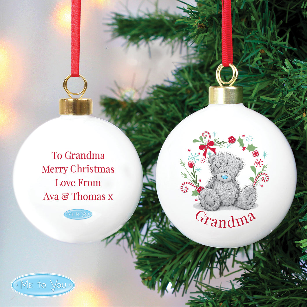 Personalised Me To You (Tatty Teddy) Christmas Bauble - Two Designs